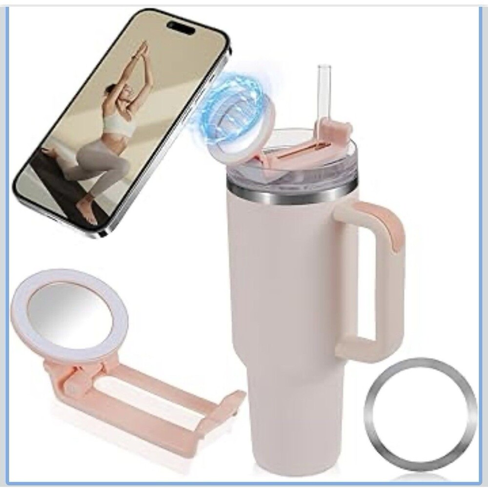 Stanley 40oz Tumbler Magnetic Phone Holder, Rotatable, MagSafe Compatible Pink